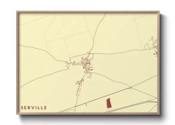 Une affiche de carte sur Serville