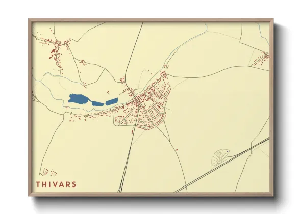 Une affiche de carte sur Thivars