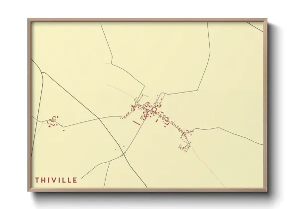 Une affiche de carte sur Thiville