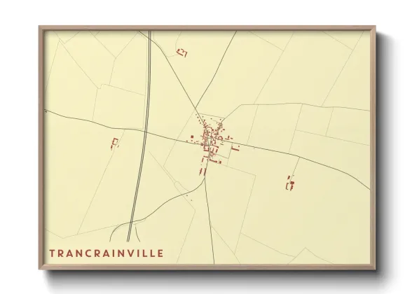 Une affiche de carte sur Trancrainville