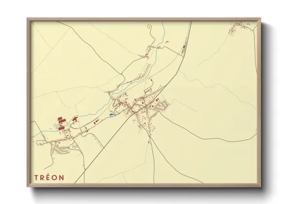 Une affiche de carte sur Tréon