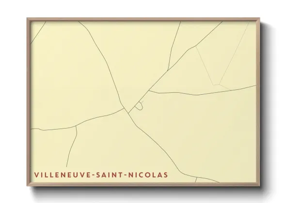 Une affiche de carte sur Villeneuve-Saint-Nicolas