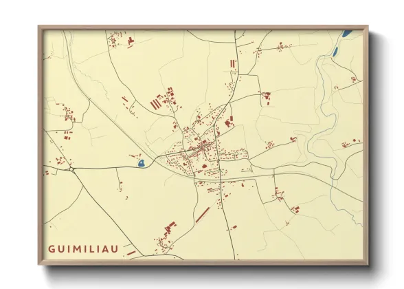 Une affiche de carte sur Guimiliau