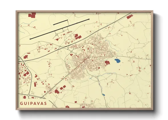 Une affiche de carte sur Guipavas