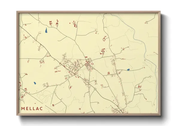 Une affiche de carte sur Mellac