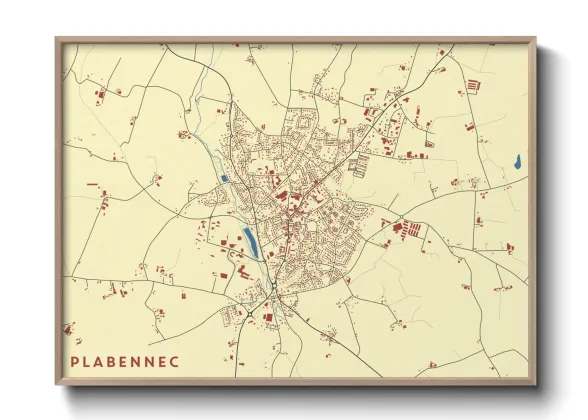 Une affiche de carte sur Plabennec