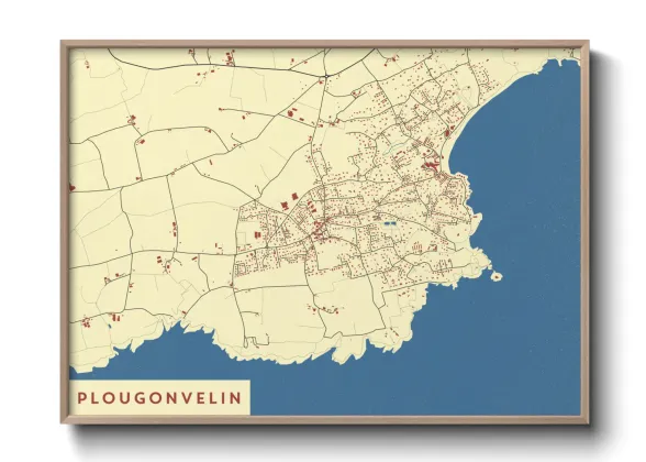 Une affiche de carte sur Plougonvelin