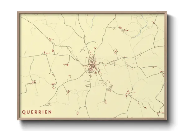 Une affiche de carte sur Querrien