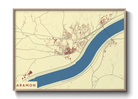 Une affiche de carte sur Aramon