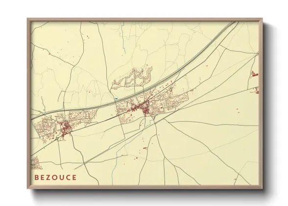 Une affiche de carte sur Bezouce