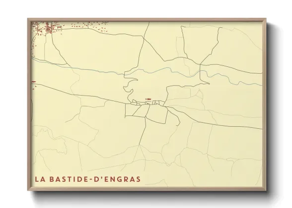 Une affiche de carte sur La Bastide-d'Engras