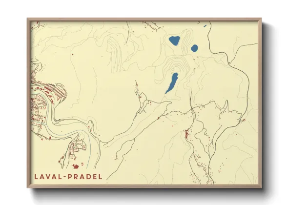 Une affiche de carte sur Laval-Pradel