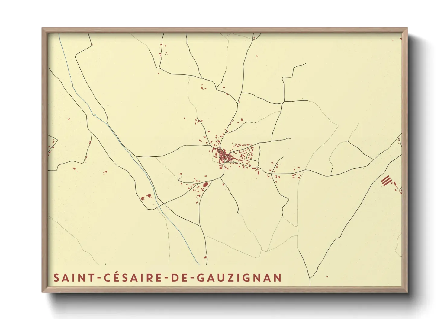 Un poster carteSaint-Césaire-de-Gauzignan