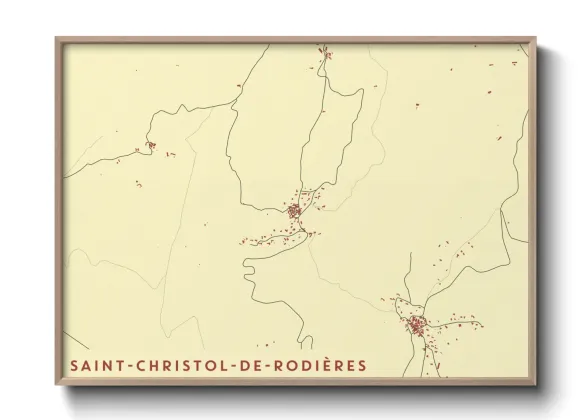 Une affiche de carte sur Saint-Christol-de-Rodières