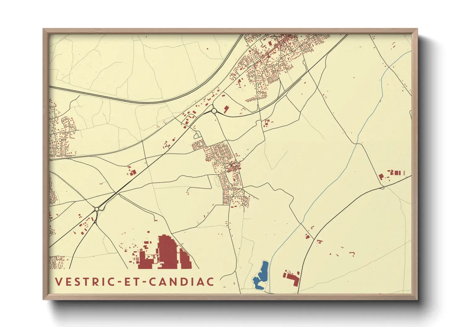 Un poster carteVestric-et-Candiac