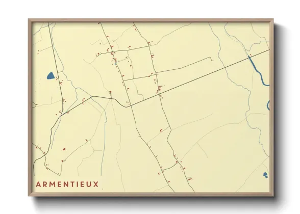 Une affiche de carte sur Armentieux