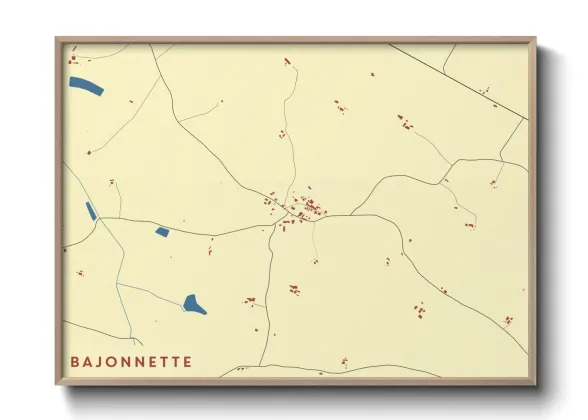Une affiche de carte sur Bajonnette