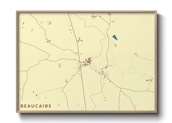 Une affiche de carte sur Beaucaire