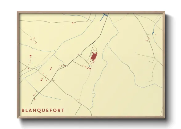 Une affiche de carte sur Blanquefort
