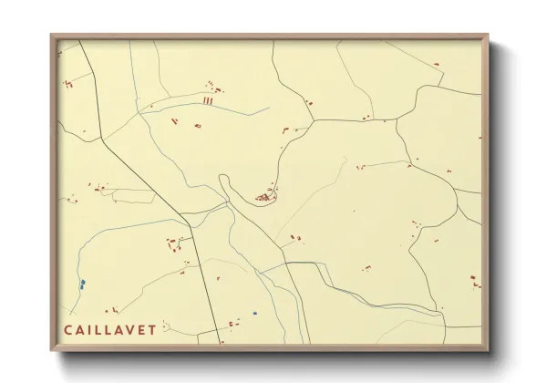 Une affiche de carte sur Caillavet