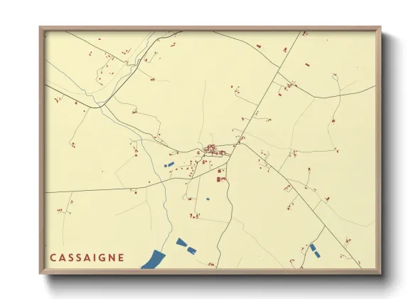 Une affiche de carte sur Cassaigne