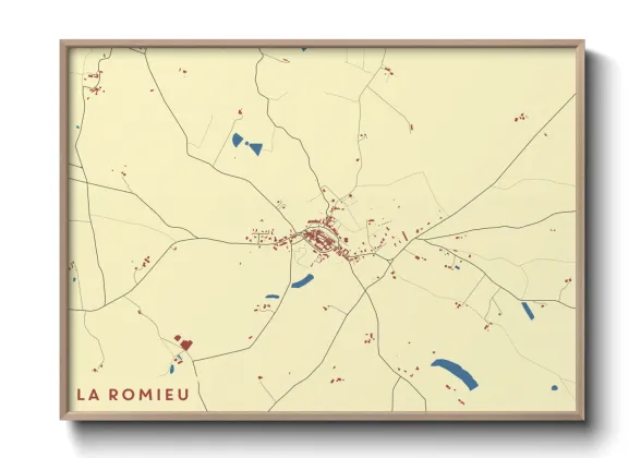 Une affiche de carte sur La Romieu
