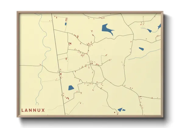 Une affiche de carte sur Lannux