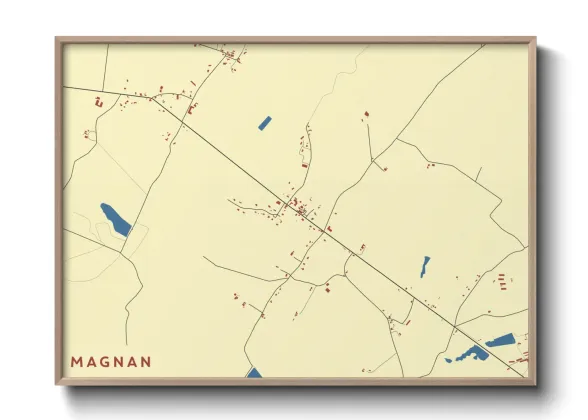 Une affiche de carte sur Magnan