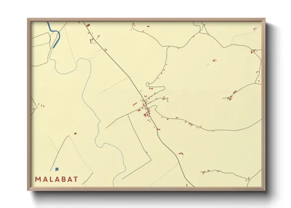 Une affiche de carte sur Malabat