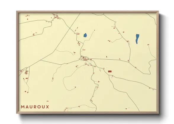 Une affiche de carte sur Mauroux