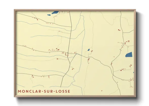 Une affiche de carte sur Monclar-sur-Losse