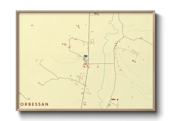 Une affiche de carte sur Orbessan