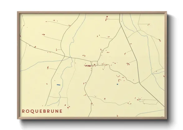 Une affiche de carte sur Roquebrune