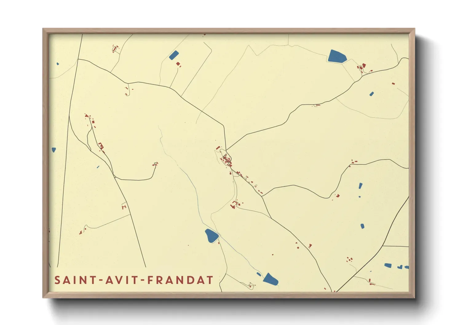 Un poster carteSaint-Avit-Frandat