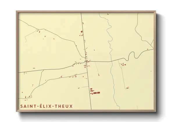 Une affiche de carte sur Saint-Élix-Theux