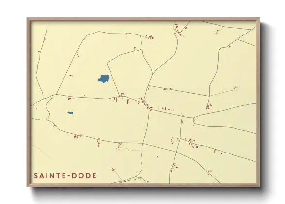 Une affiche de carte sur Sainte-Dode