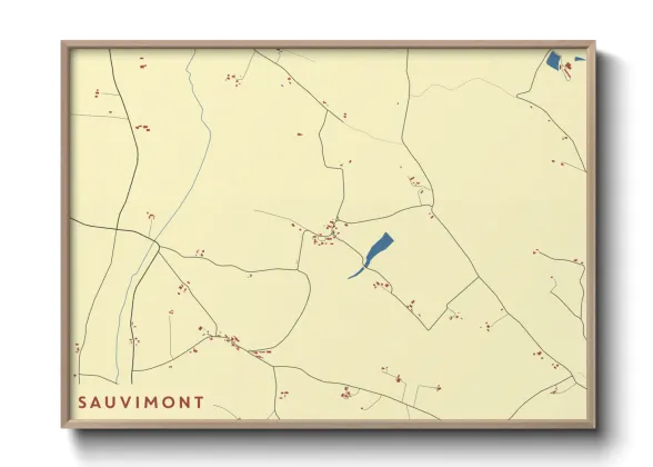 Une affiche de carte sur Sauvimont