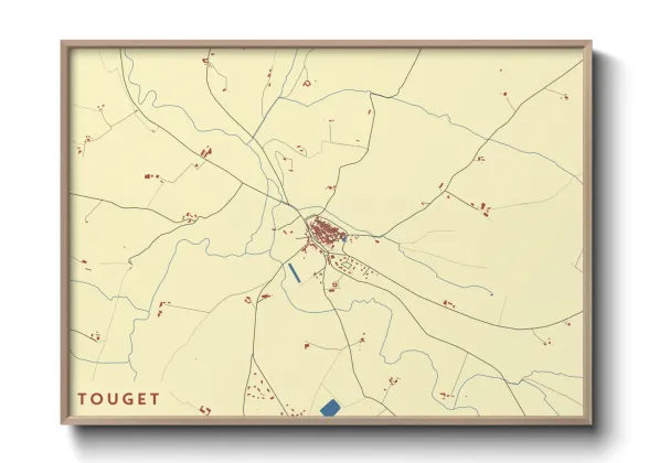 Une affiche de carte sur Touget
