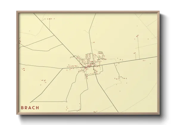 Une affiche de carte sur Brach