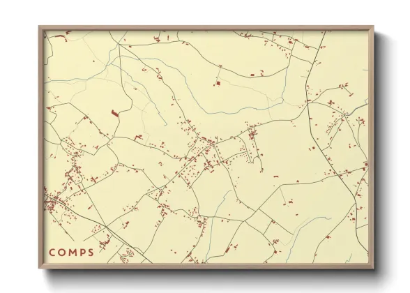 Une affiche de carte sur Comps
