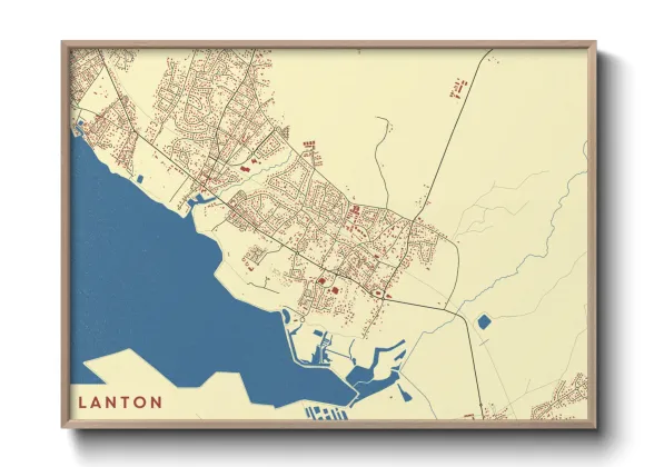 Une affiche de carte sur Lanton