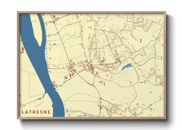 Une affiche de carte sur Latresne