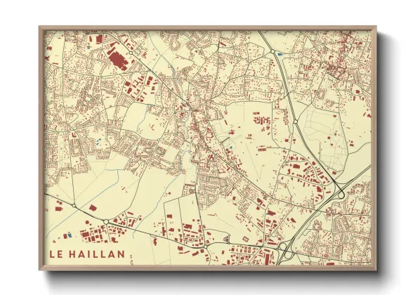 Une affiche de carte sur Le Haillan