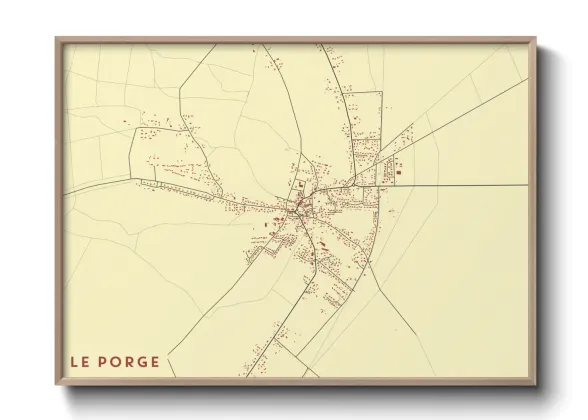 Une affiche de carte sur Le Porge