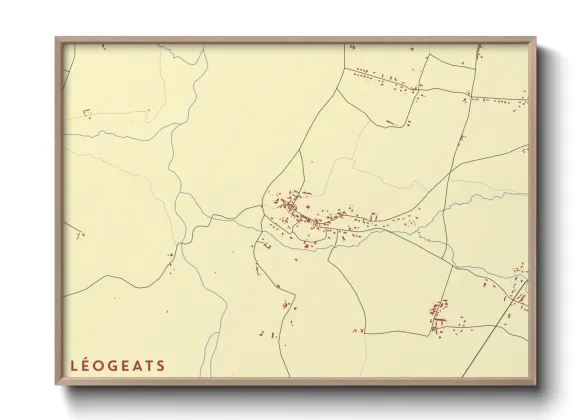 Une affiche de carte sur Léogeats