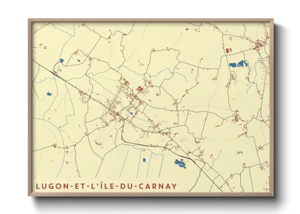 Une affiche de carte sur Lugon-et-l'Île-du-Carnay