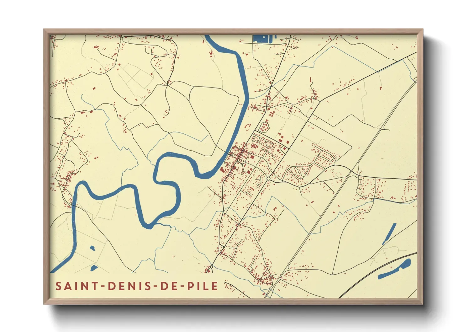 Un poster carteSaint-Denis-de-Pile