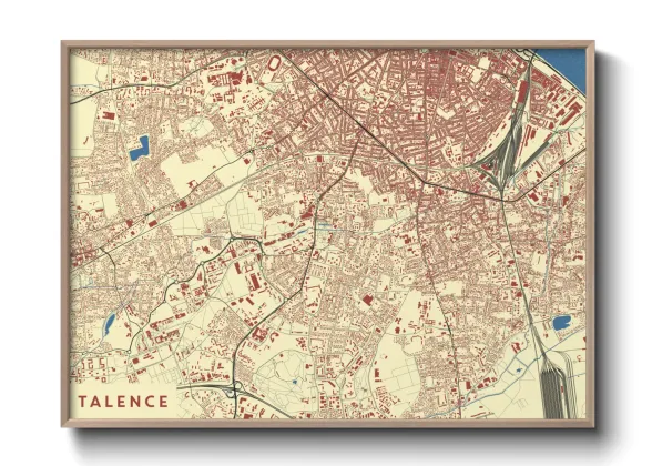 Une affiche de carte sur Talence