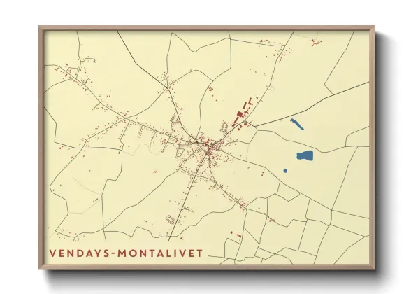 Une affiche de carte sur Vendays-Montalivet