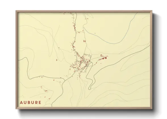 Une affiche de carte sur Aubure